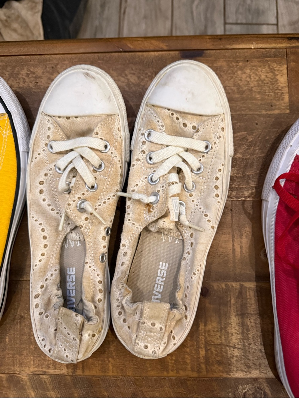 Converse Light Beige Canvas Low-Top Sneakers